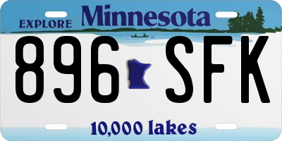 MN license plate 896SFK