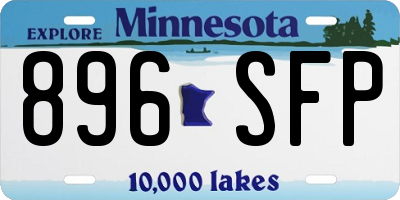 MN license plate 896SFP