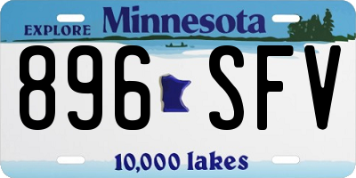 MN license plate 896SFV