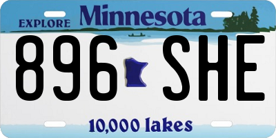 MN license plate 896SHE