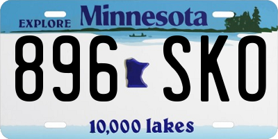 MN license plate 896SKO