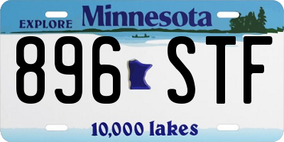 MN license plate 896STF