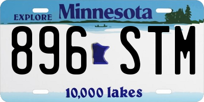 MN license plate 896STM