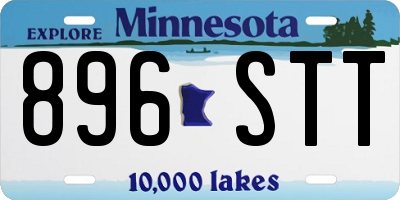 MN license plate 896STT