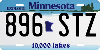 MN license plate 896STZ
