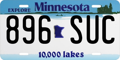 MN license plate 896SUC