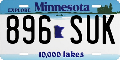 MN license plate 896SUK
