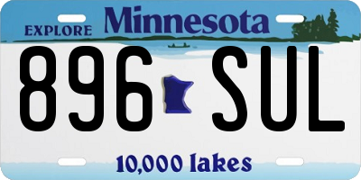 MN license plate 896SUL