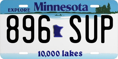 MN license plate 896SUP