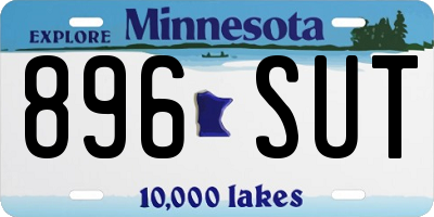 MN license plate 896SUT