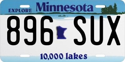 MN license plate 896SUX