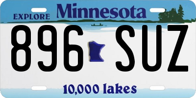 MN license plate 896SUZ