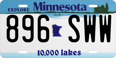 MN license plate 896SWW