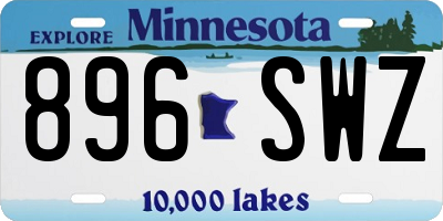 MN license plate 896SWZ
