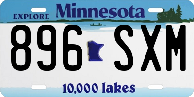 MN license plate 896SXM
