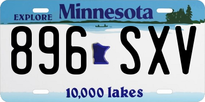 MN license plate 896SXV