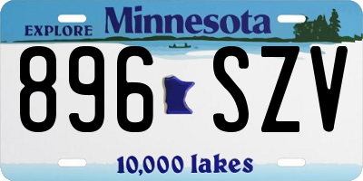 MN license plate 896SZV