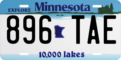 MN license plate 896TAE