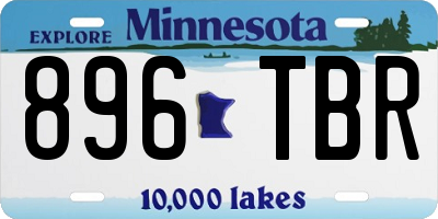 MN license plate 896TBR