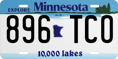MN license plate 896TCO