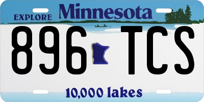 MN license plate 896TCS