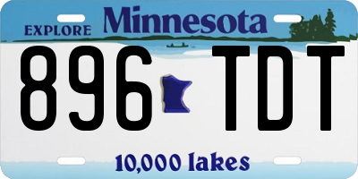 MN license plate 896TDT