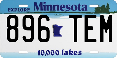MN license plate 896TEM