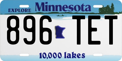 MN license plate 896TET