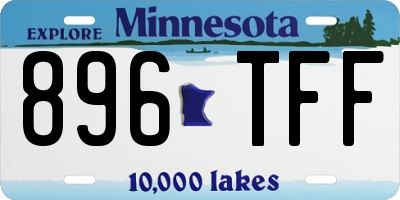 MN license plate 896TFF