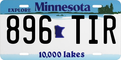 MN license plate 896TIR