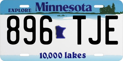 MN license plate 896TJE