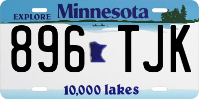 MN license plate 896TJK
