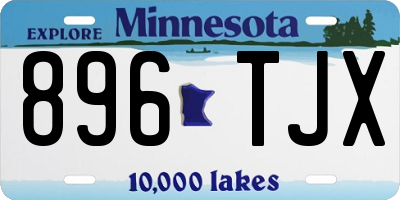 MN license plate 896TJX