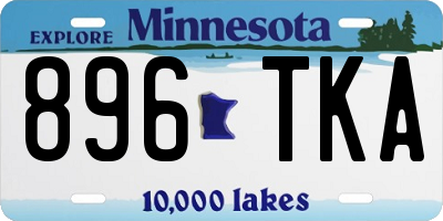 MN license plate 896TKA