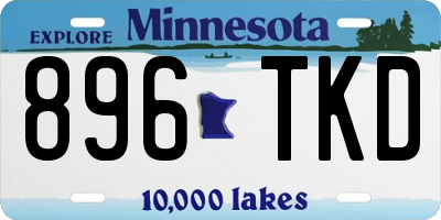 MN license plate 896TKD