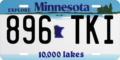 MN license plate 896TKI