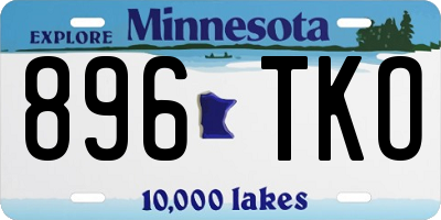 MN license plate 896TKO