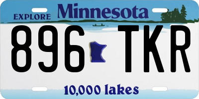 MN license plate 896TKR