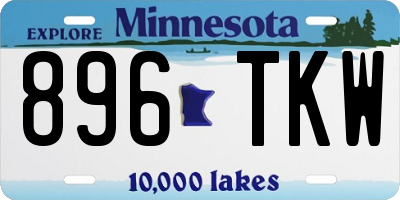 MN license plate 896TKW