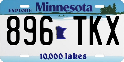 MN license plate 896TKX