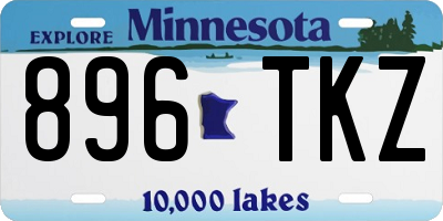 MN license plate 896TKZ