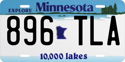 MN license plate 896TLA