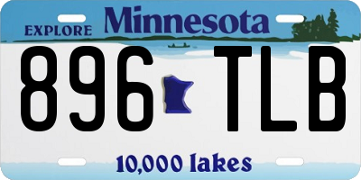 MN license plate 896TLB