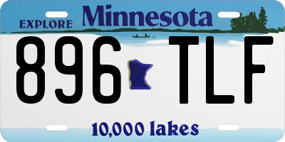 MN license plate 896TLF
