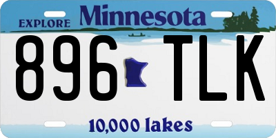 MN license plate 896TLK