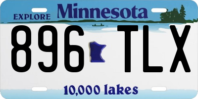 MN license plate 896TLX