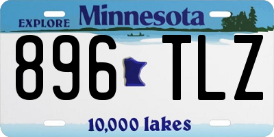 MN license plate 896TLZ