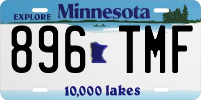 MN license plate 896TMF
