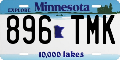 MN license plate 896TMK