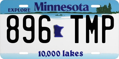 MN license plate 896TMP